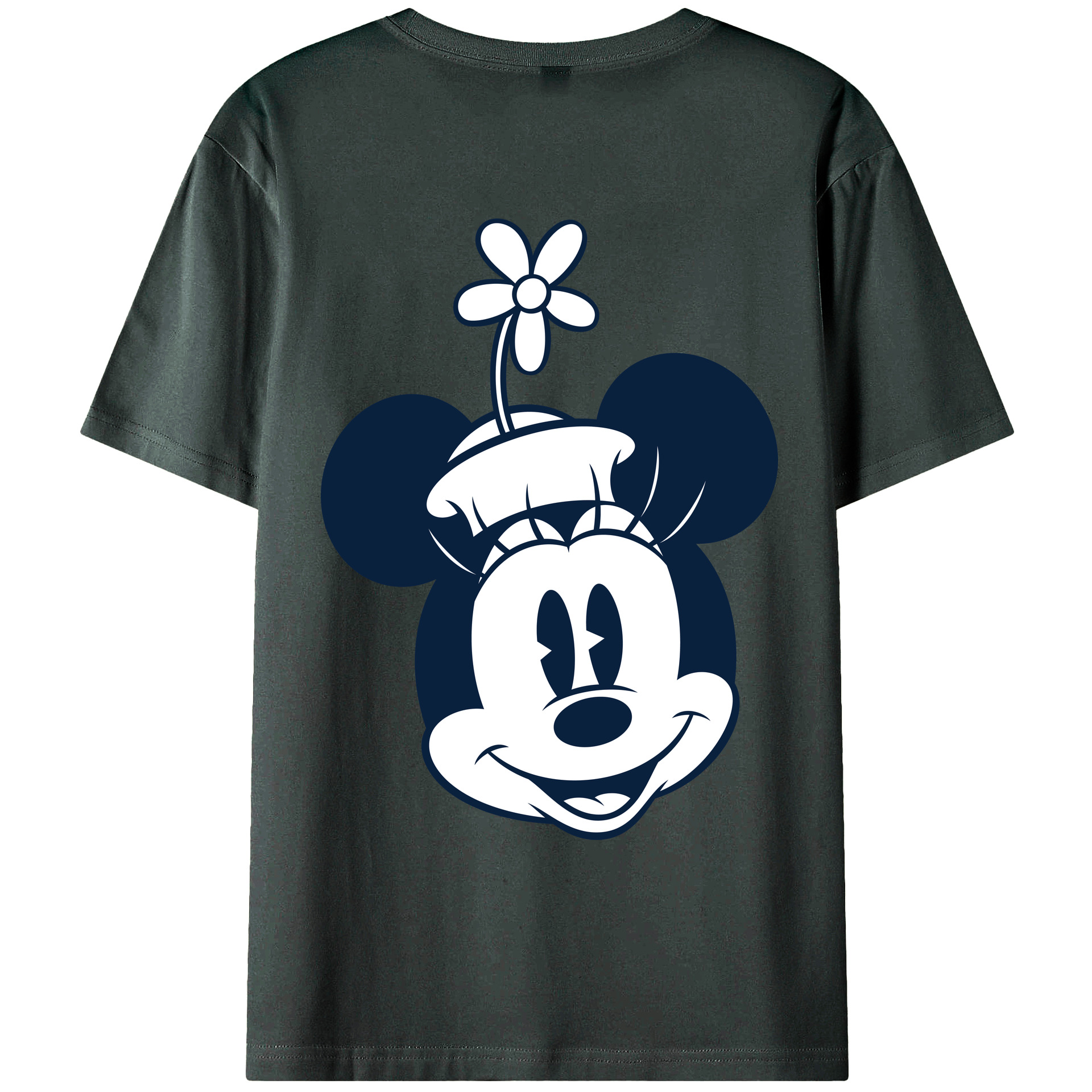 ミッキーマウス Mickey Mouse 綿100％ メンズ半袖Tシャツ（バックプリント） 通気性